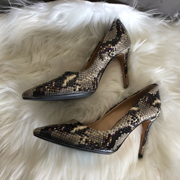 Vince Camuto leather heels snake like - Picture 4 of 17